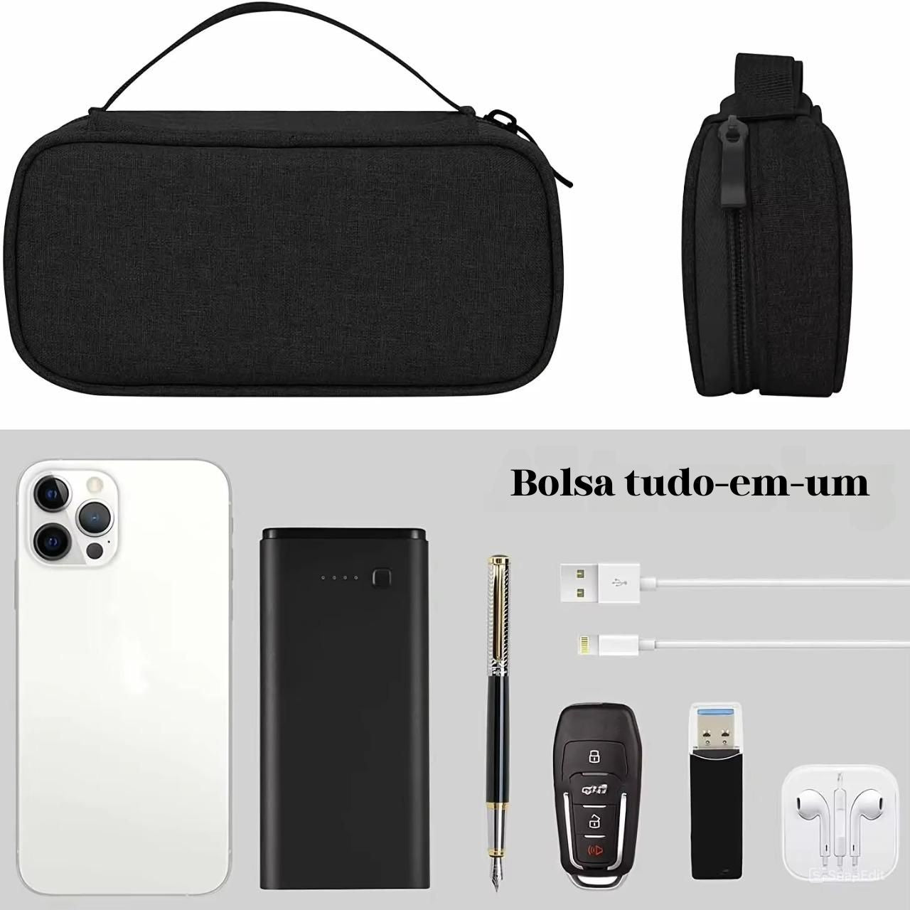 Bolsa Organizadora Multifuncional para Eletrônicos