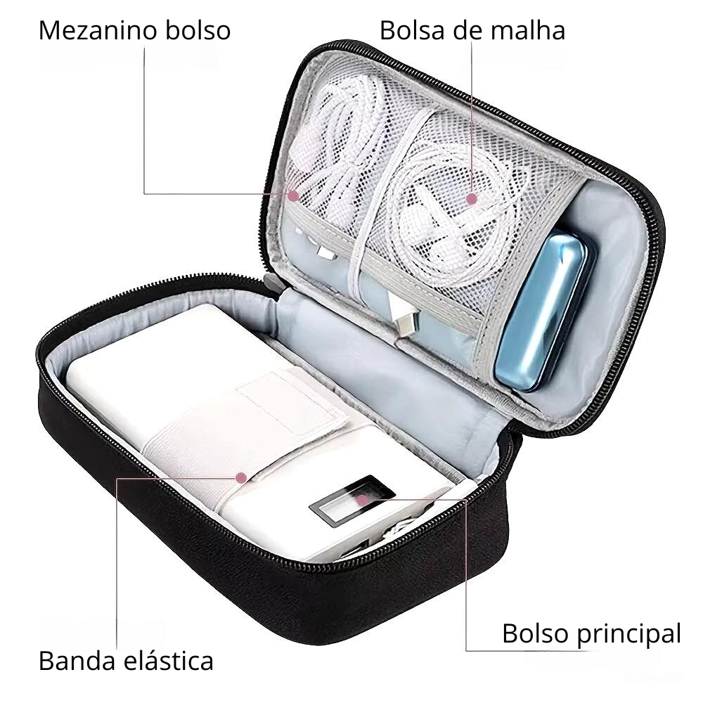 Bolsa Organizadora Multifuncional para Eletrônicos