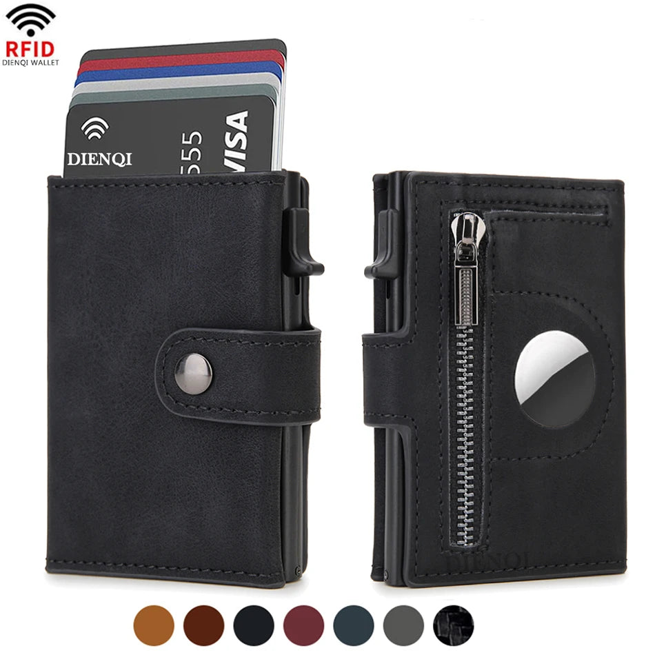 Carteira Mini de Couro Sintético com Proteção RFID – Estilo Moderno e Compacto