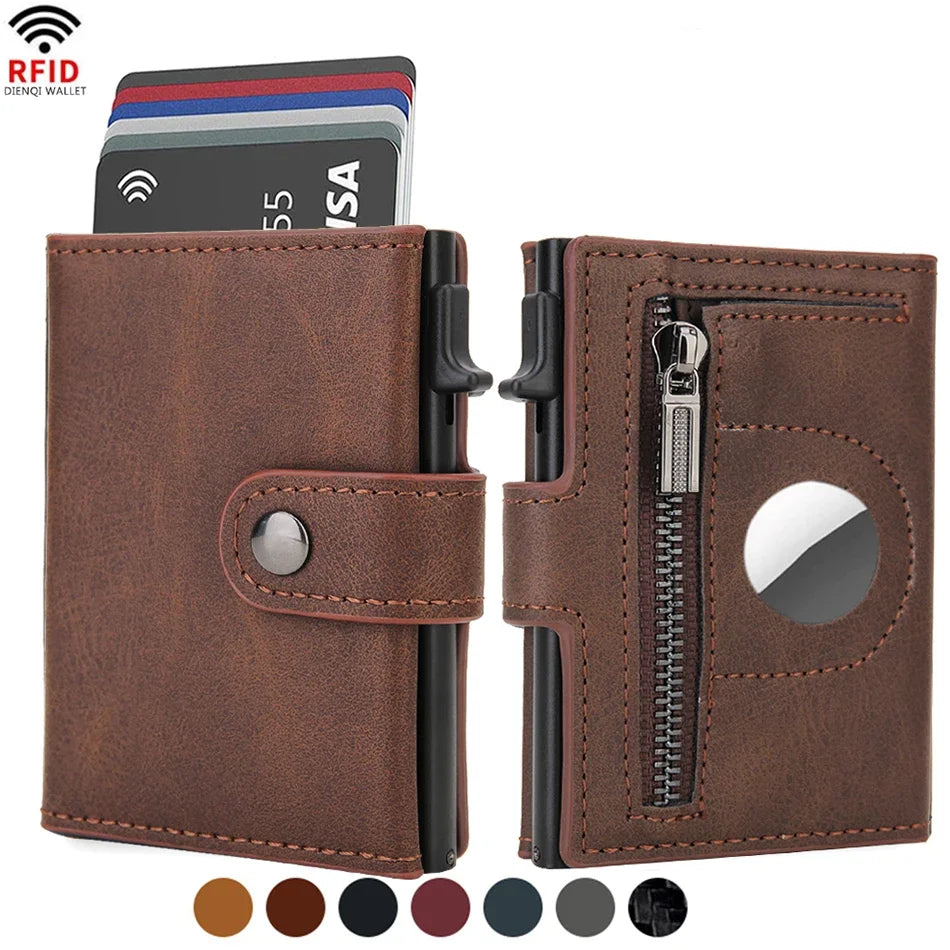 Carteira Mini de Couro Sintético com Proteção RFID – Estilo Moderno e Compacto