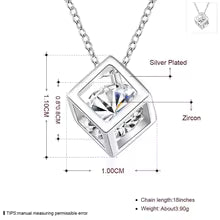 Colar prata com cristal
