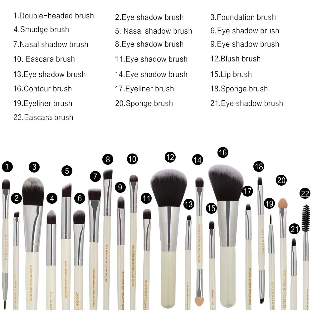 O melhor kit de pincéis de maquiagem profissional (3/13/22 peças