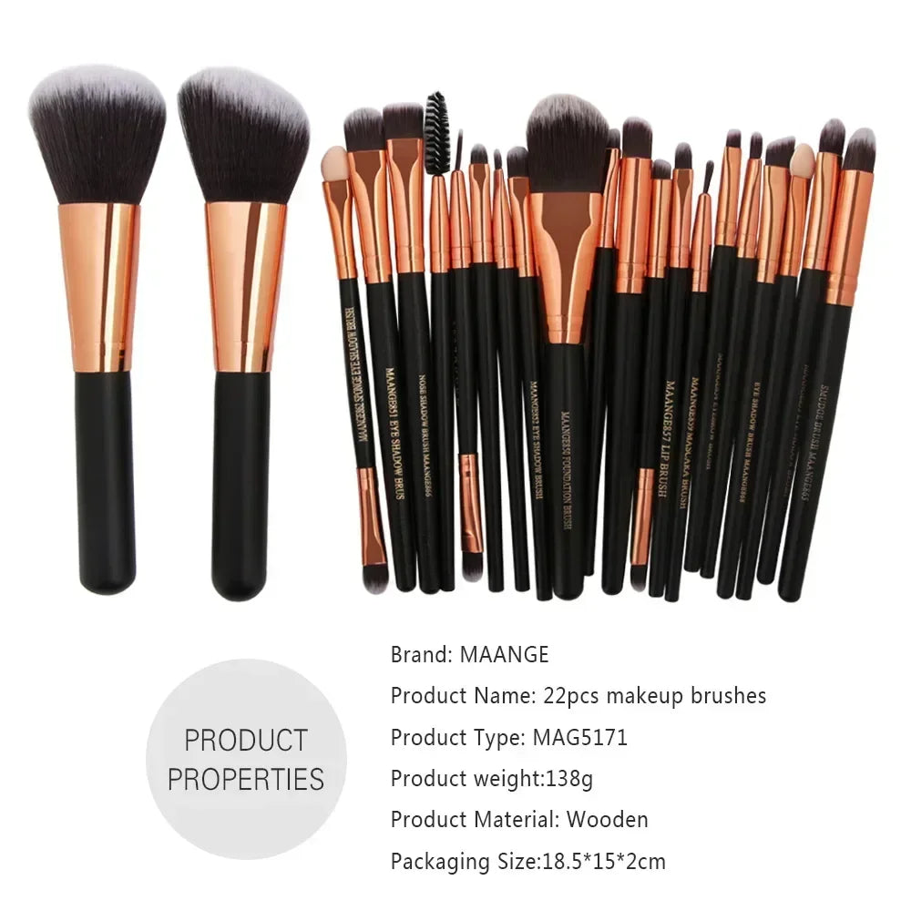 O melhor kit de pincéis de maquiagem profissional (3/13/22 peças
