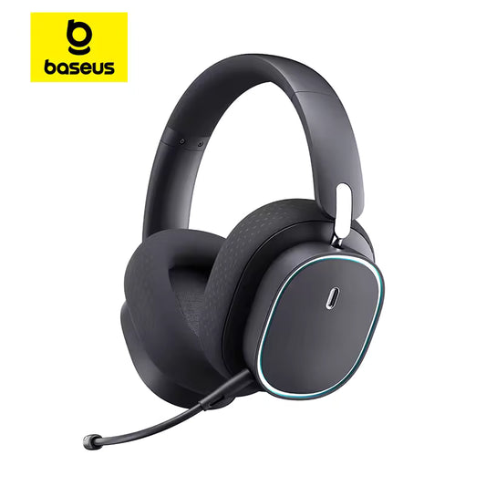 Fone Gamer Baseus GH02 – Wireless/Bluetooth/Cabo, RGB, Microfone, Som Imersivo com Driver 40mm