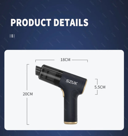 Mini Aspirador de Pó para Carro - Máquina de Limpeza Potente com Forte Sucção Portátil- SZUK